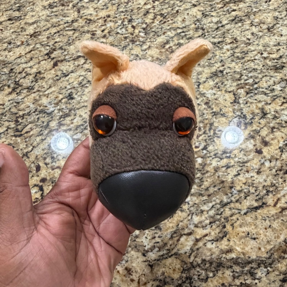 The Dog Artlist Collection German Shepherd Plush Big Head Stuffed Animal 6.5 in